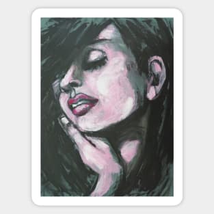 Melancholy - Portrait Of A Woman Sticker